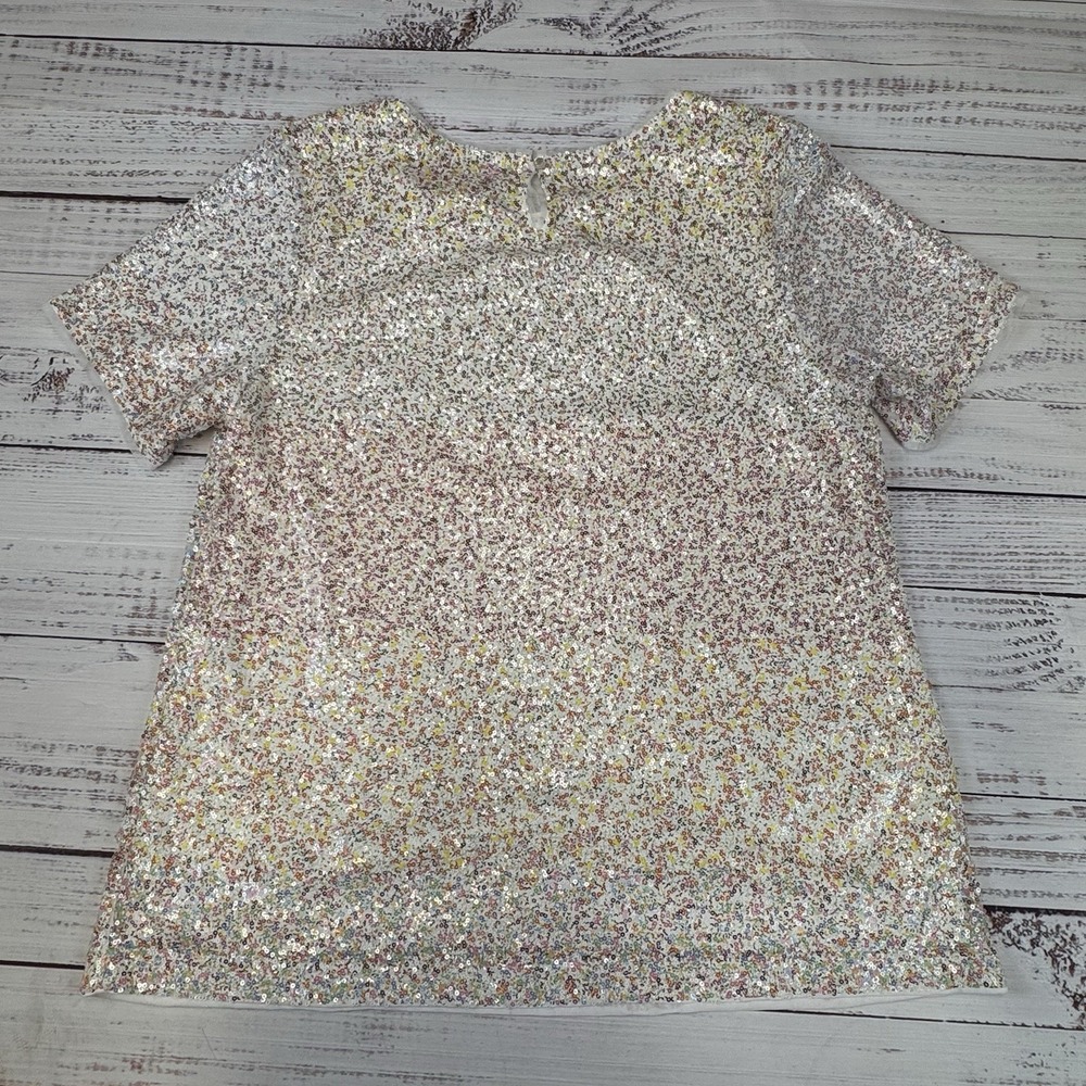 Isaac Mizrahi Live Women Always Isaac Sequin T-Shirt-Multi Color Sequence Large - Picture 9 of 11